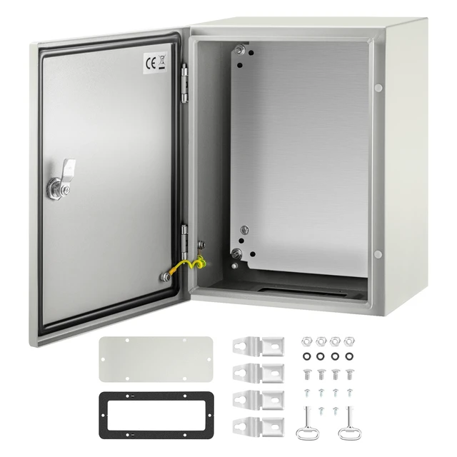 Alt view image 8 of 8 - NEMA Steel Case, Dimensions 16x12x8 inches, NEMA 4X Steel Electric Enclosure, IP66 Rated for Water and Dust Resistance, Suitable for Both Outdoor and Indoor Use, Includes Mounting Plate