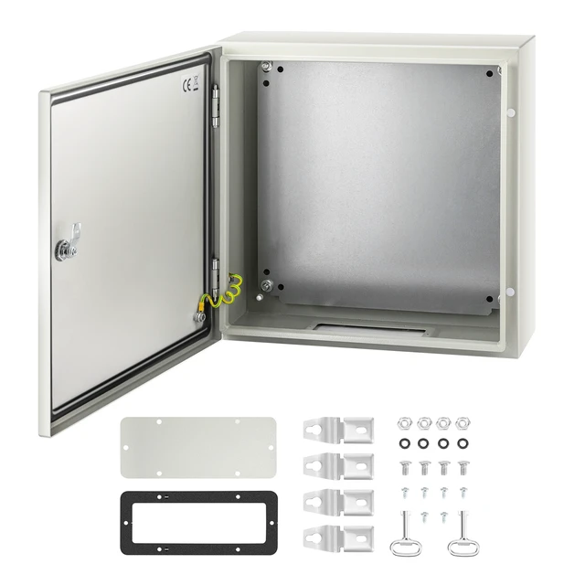 Alt view image 8 of 8 - NEMA Steel Enclosure, 20 x 20 x 6\'\' NEMA 4X Steel Electrical Box, IP66 Waterproof & Dustproof, Outdoor/Indoor Electrical Junction Box, with Mounting Plate