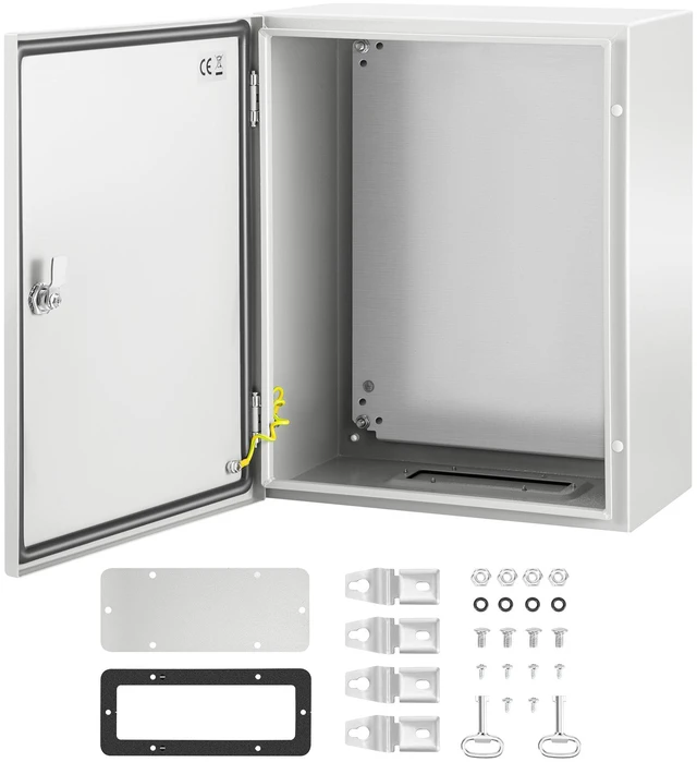 Alt view image 8 of 8 - NEMA Steel Enclosure, 20 x 16 x 10\'\' NEMA 4X Steel Electrical Box, IP66 Waterproof & Dustproof, Outdoor/Indoor Electrical Junction Box, with Mounting Plate