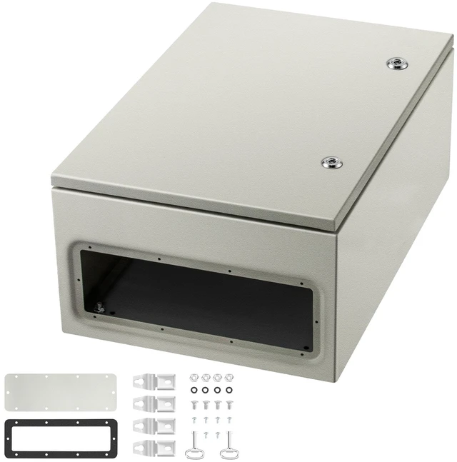Alt view image 8 of 8 - NEMA Steel Enclosure, 24 x 16 x 10\'\' NEMA 4X Steel Electrical Box, IP66 Waterproof & Dustproof, Outdoor/Indoor Electrical Junction Box, with Mounting Plate