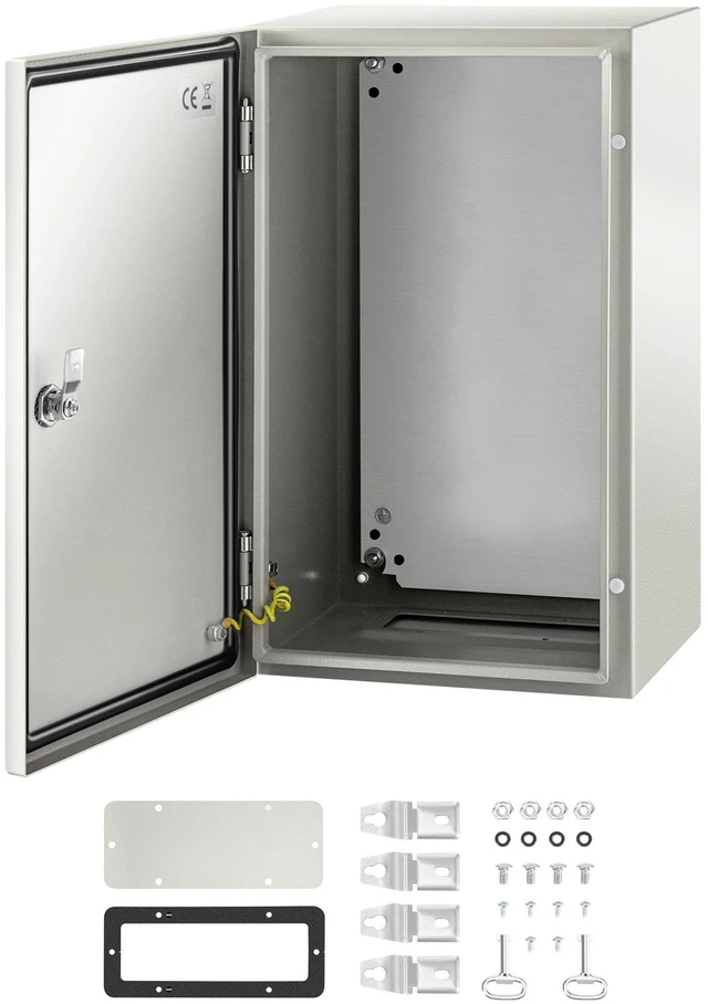 Alt view image 8 of 8 - NEMA Steel Enclosure, 20 x 12 x 10 in, NEMA 4X Steel Electrical Box, IP66 Waterproof & Dustproof, Outdoor/Indoor Electrical Junction Box, with Mounting Plate