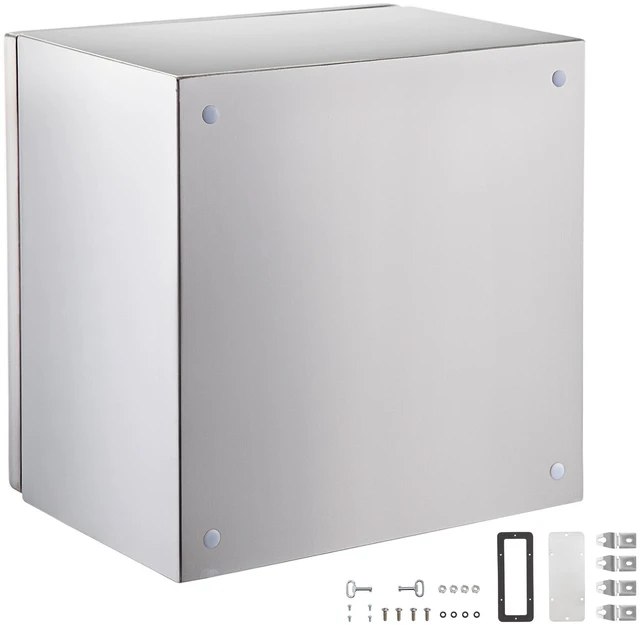 Alt view image 2 of 2 - NEMA Stainless Steel Enclosure, 12 x 12 x 8\'\' NEMA 4X Steel Electrical Box, IP66 Waterproof & Dustproof, Outdoor/Indoor Electrical Junction Box, with Mounting Plate