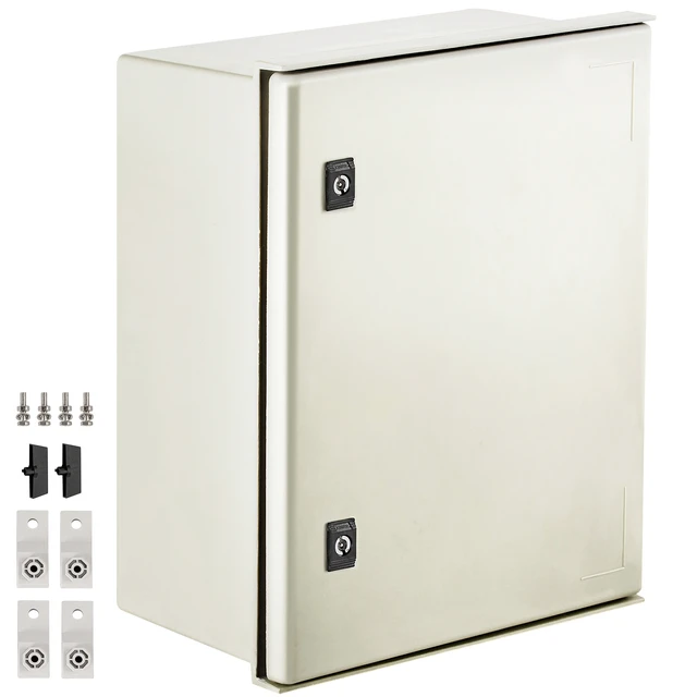 Alt view image 8 of 8 - NEMA Enclosure, 20 x 16 x 8 inches, NEMA 4X Fiberglass Steel Electrical Box, IP66 Waterproof & Dustproof Hinged Junction Box for Outdoor Indoor Use, with Mounting Plate(50x40x20 cm))