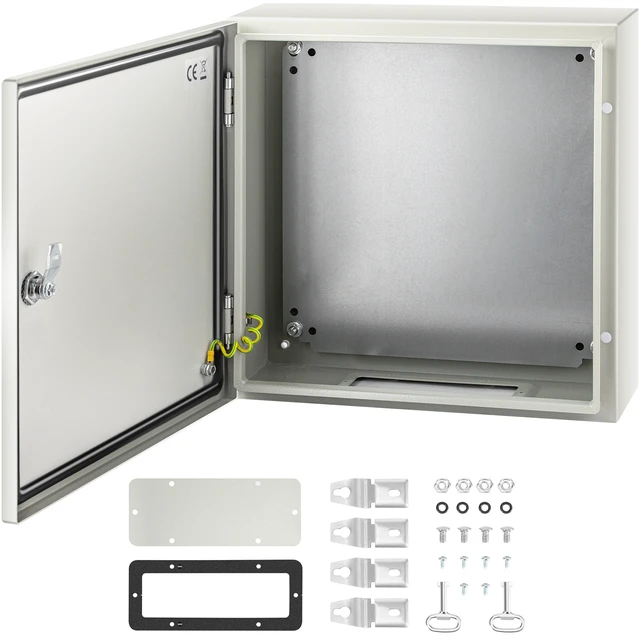 Alt view image 8 of 8 - NEMA Steel Enclosure, 16 x 16 x 6\'\' NEMA 4X Steel Electrical Box, IP66 Waterproof & Dustproof, Outdoor/Indoor Electrical Junction Box, with Mounting Plate