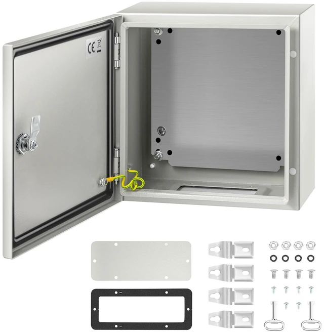 Alt view image 8 of 8 - NEMA Steel Enclosure, 12 x 12 x 6\'\' NEMA 4X Steel Electrical Box, IP66 Waterproof & Dustproof, Outdoor/Indoor Electrical Junction Box, with Mounting Plate