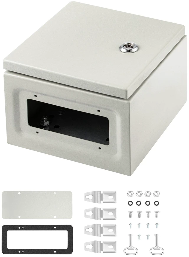 Alt view image 8 of 8 - NEMA Metal Case, 8x8x6'' NEMA 4X Metal Electric Enclosure, IP66 Water & Dust Resistant, Suitable for Both Outdoor & Indoor Electrical Connections