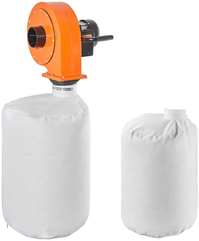 Alt view image 15 of 15 - Dust Collector, Wall Mount Dust Collector 1 HP, 560 CFM Woodworking Dusts Collectors with 2.5 Micron Collectors Bag, Dusts Collection System for Woodworking/Workshop, Industrial Factories