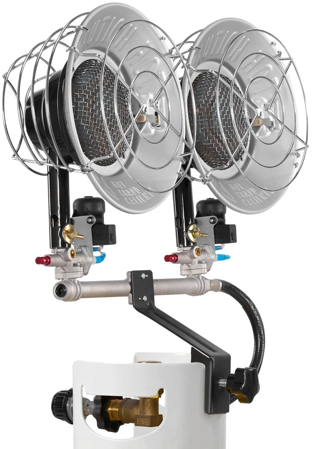 Alt view image 9 of 9 - VEVOR Propane Tank Top Heater, 30000 BTU Rapid Heating 180-Degree Infrared Radiant Tank Top Gas Heater, 3 Heat Settings for Ice Fishing/ Hunting/Outdoor Work, Single Burner Square