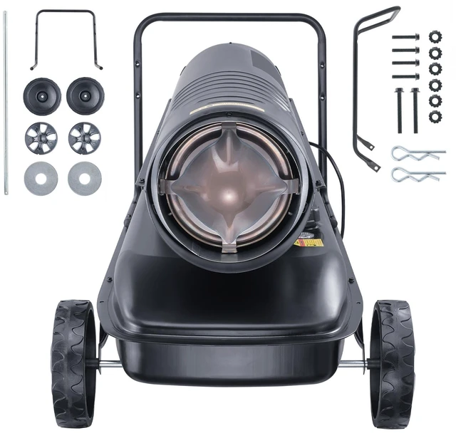 Alt view image 9 of 9 - Kerosene Forced Air Heater, 215000 BTU Portable Torpedo Diesel Space Heater with Thermostat, 13.2 Gallon Tank Energy-Efficient heavy-duty Heater, for Indoor Outdoor Use Workshop Industry
