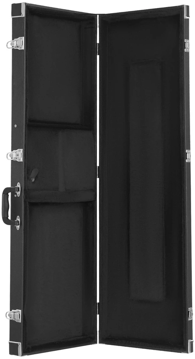 Alt view image 8 of 8 - VEVOR Bass Guitar Hard Case, 48.03 in Rectangular Guitar Hard Case, With Lock Latch Keys Handle, PVC Padding Soft Lining Water-Resistant Hard Shell Guitar Cases, for 39-46.5 in Bass Guitars, Black