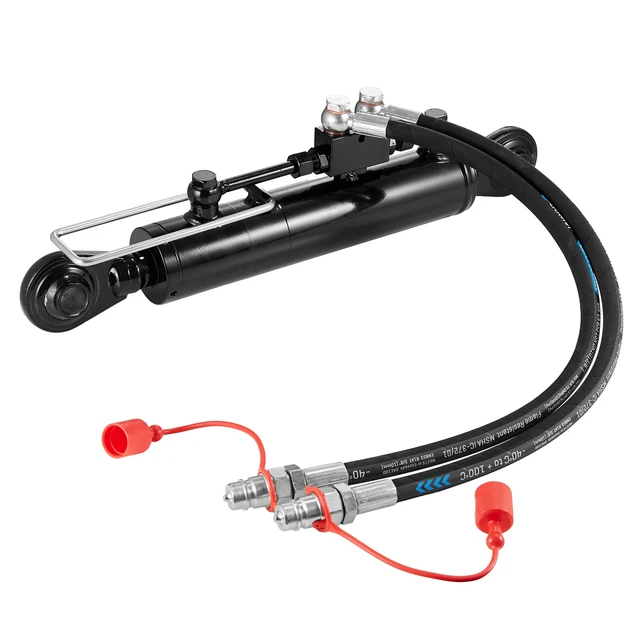 Alt view image 15 of 15 - VEVOR Hydraulic Top Link Cat.1-1 (11 in, 20-7/8~31-7/8 in ), Hydraulic Cylinder with 2 Hoses & G3/8" Check Valve