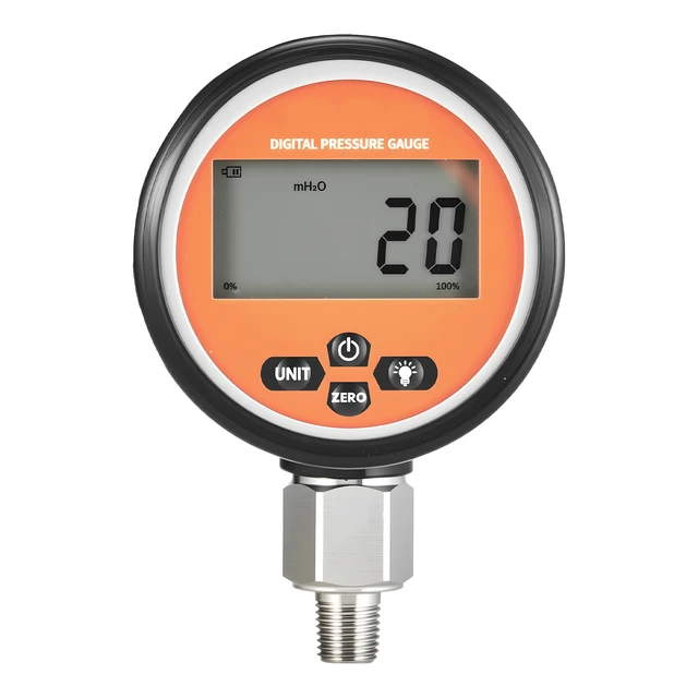 Alt view image 8 of 8 - Digital Hydraulic Pressure Gauge, 0-10000 PSI (0-700 Bar) Hydraulic Pressure Sensor, Manometer Tester with 1/4 inch NPT Base Entry for Excavator Construction Machinery, Stainless Steel Housing