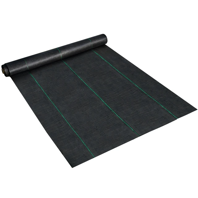 Alt view image 8 of 8 - 6.5FTx300FT Premium Weed Barrier Fabric Heavy Duty 3.2OZ, Woven Weed Control Fabric, High Permeability Good for Flower Bed, Geotextile Fabric for Underlayment, Polyethylene Ground Cover