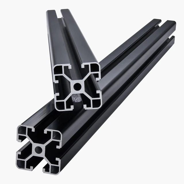 Alt view image 8 of 8 - 4PCS 23.6 in (600 mm) T Slot 4040 Aluminum Extrusion Profile, European Standard Anodized Linear Rail, High-Strength Extruded Aluminum Rail for 3D Printer, CNC Machine DIY, Laser Engraving, Black