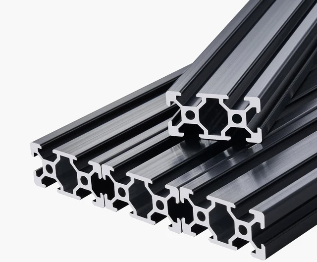 Alt view image 8 of 8 - 5PCS 78.7 in (2000mm) T Slot 2040 Aluminum Extrusion Profile, European Standard Anodized Linear Rail, High-Strength Extruded Aluminum Rail for 3D Printer, CNC Machine DIY, Laser Engraving, Black