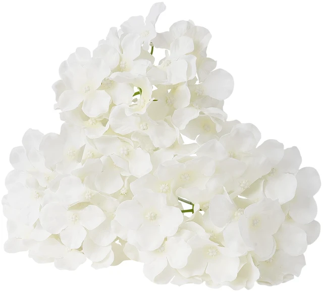 Alt view image 8 of 8 - Artificial Flowers, 305 pcs Real Looking White Silk Fake Hydrangea Bulk, White Faux Bridal Shower with Stems for DIY Wedding Bouquets, Home Centerpieces Arrangements, Party Tables Decorations