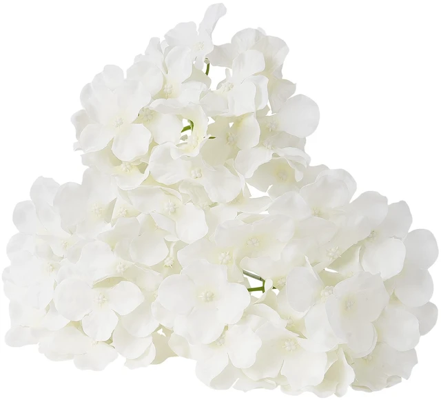 Alt view image 8 of 8 - Artificial Flowers, 65 pcs Real Looking White Silk Fake Hydrangea Bulk, White Faux Bridal Shower with Stems for DIY Wedding Bouquets, Home Centerpieces Arrangements, Party Tables Decorations