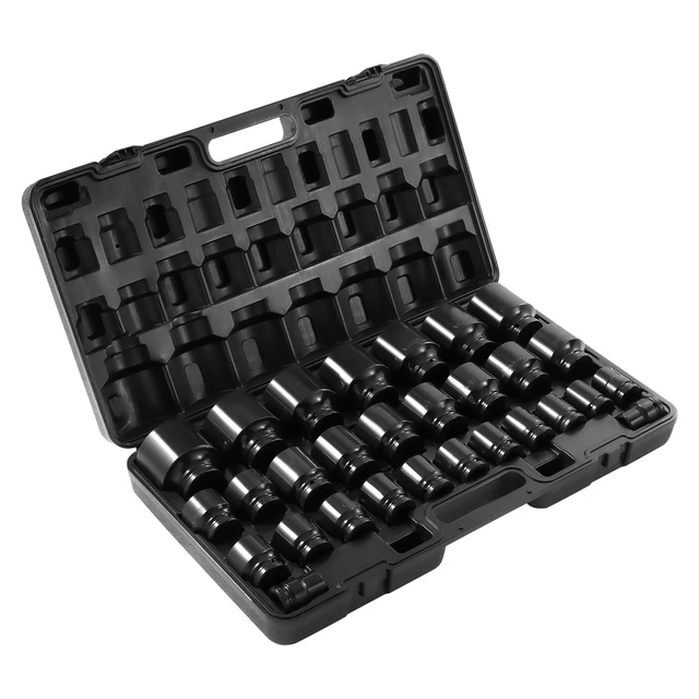 Alt view image 8 of 8 - Impact Socket Set 3/4 Inches 29 Piece Impact Sockets, 6-Point Sockets, Rugged Construction, CR-M0, 3/4 Inches Drive Socket Set Impact SAE 3/4 inch - 2-1/2 inch, with a Storage Cage