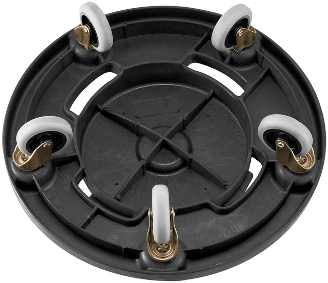 Alt view image 8 of 8 - Trash Can Dolly, Fit 20, 32, 44, 55 Gallon Containers, Round Trash Can Roller Base with 4 Lockable Wheels, 500lbs Weight Capacity, Heavy Duty Barrel Dolly, Multi-Functional Rolling Dolly Cart