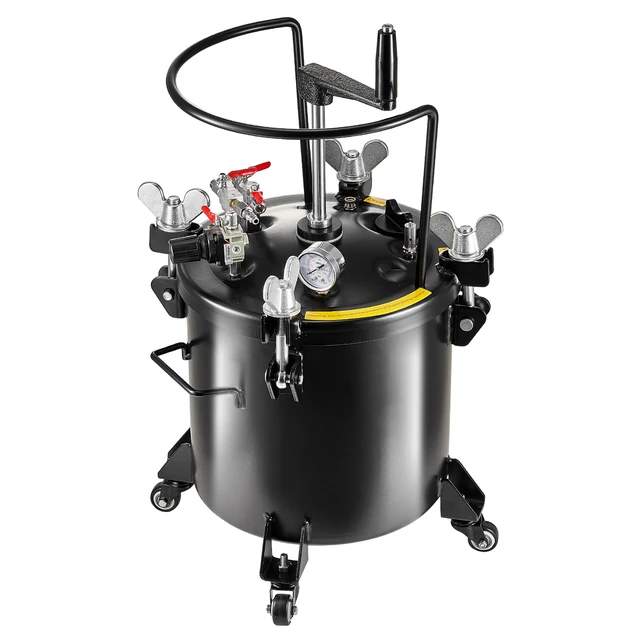 Alt view image 16 of 16 - Spray Paint Pressure Pot, 20L/5gal Pressure Pot Tank, 70 psi Adjustale Pressure, Steel Pressure Pot Paint Tank with Casters and Leak Repair Sealant, for Home Decor and Industry Painting