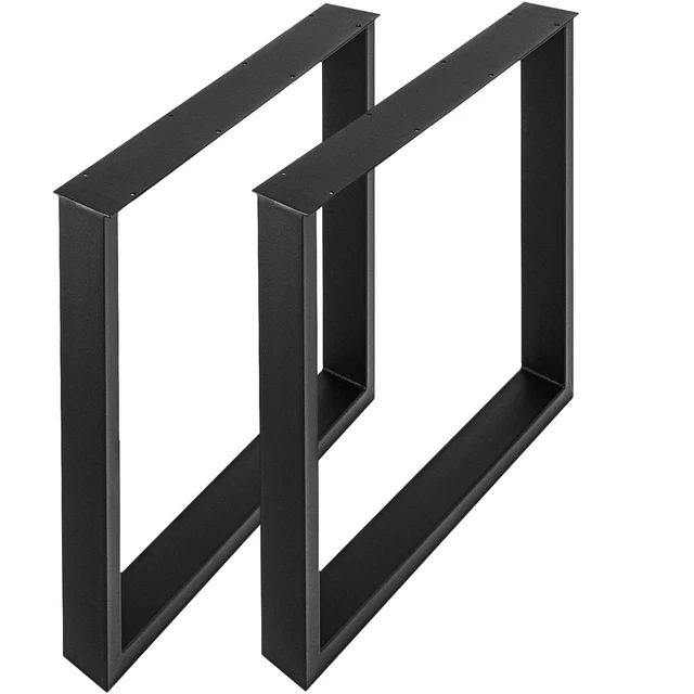 Alt view image 8 of 8 - Black Table Legs Frame Metal Dining Table Desk 600X720MM