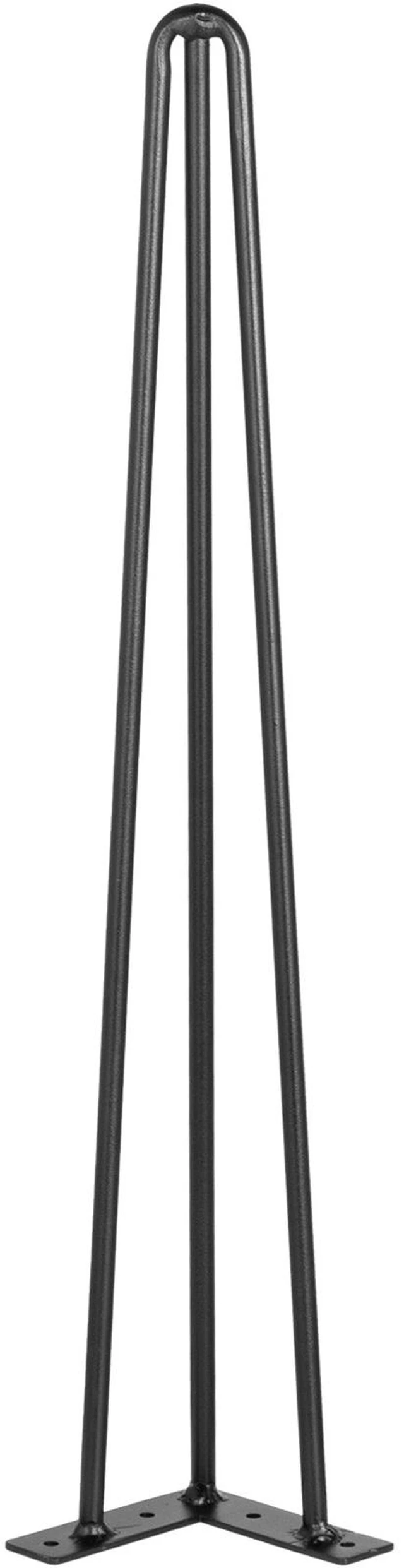 Alt view image 9 of 9 - Hairpin Table Legs 18\" Black Set of 4 Desk Legs 880lbs Load Capacity (Each 220lbs) Hairpin Desk Legs 3 Rods for Bench Desk Dining End Table Chairs Carbon Steel DIY Heavy Duty Furniture Legs