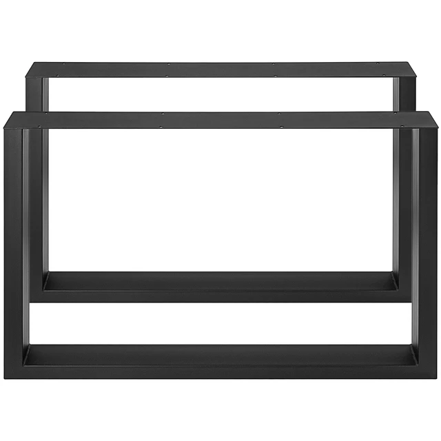 Alt view image 8 of 8 - Black Table Legs Frame Metal Dining Table Desk 900X720MM