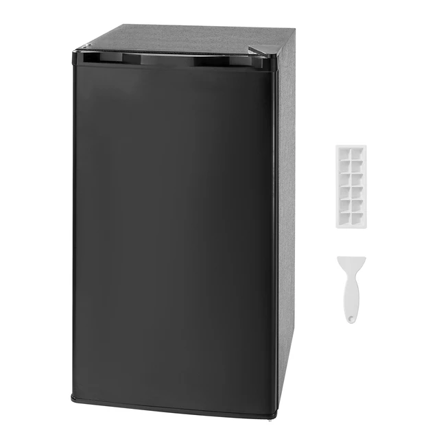 Alt view image 9 of 9 - Mini Fridge, 3.2 Cu.Ft, Single Door Compact Refrigerator, Adjustable Temperature, Glass Shelf, Energy Efficient Small Refrigerator, Reversible Door, Low Noise, for Bedroom Dorm Office, Black