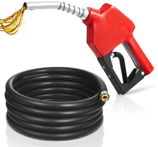 Alt view image 9 of 9 - 3/4-Inch NPT Automatic Fuel Nozzle, Max Flow Rate 11.8 GPM, Auto Shut Off Diesel Gas Pump Nozzle with 3-Speed Trigger Lock & 13/16-Inch (OD=20 mm) Spout for Gasoline, Diesel, Kerosene, Red