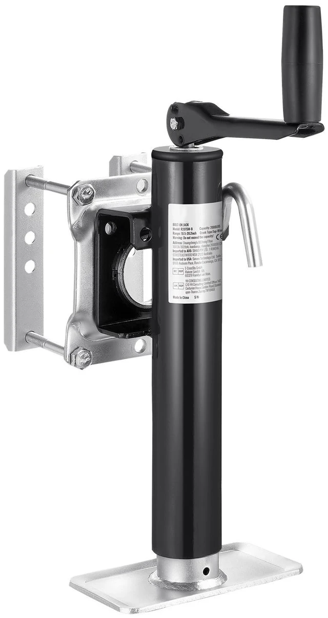 Alt view image 15 of 15 - Trailer Jack Bolt-on Trailer Tongue Jack 2000 lbs Dynamic Load 10" Travel