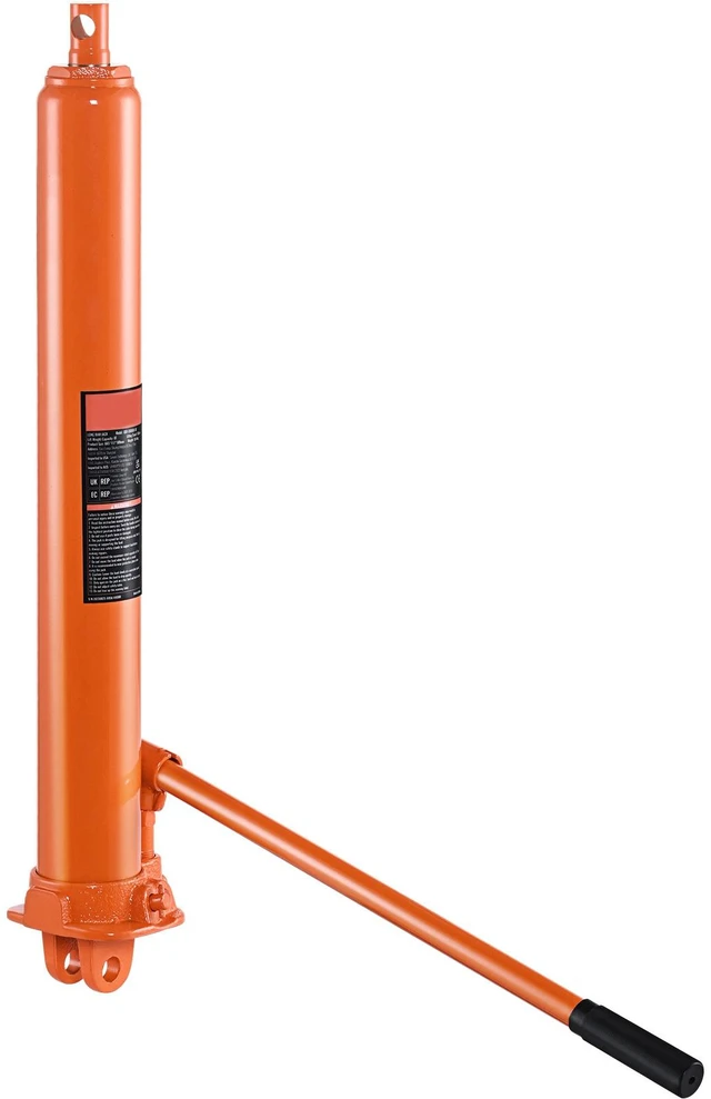 Alt view image 15 of 15 - VEVOR Hydraulic Long Ram Jack 8Ton Clevis Base Engine Hoist Cylinder Single Pump