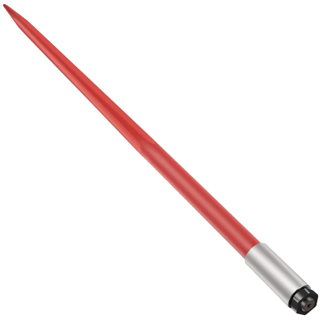 Alt view image 8 of 8 - Hay Spear 49" Bale Spear 4500 lbs Capacity, Bale Spike Quick Attach Square Hay Bale Spears 1 3/4" wide, Red Coated Bale Forks, Bale Hay Spike with Hex Nut & Sleeve for Buckets Tractors Loaders