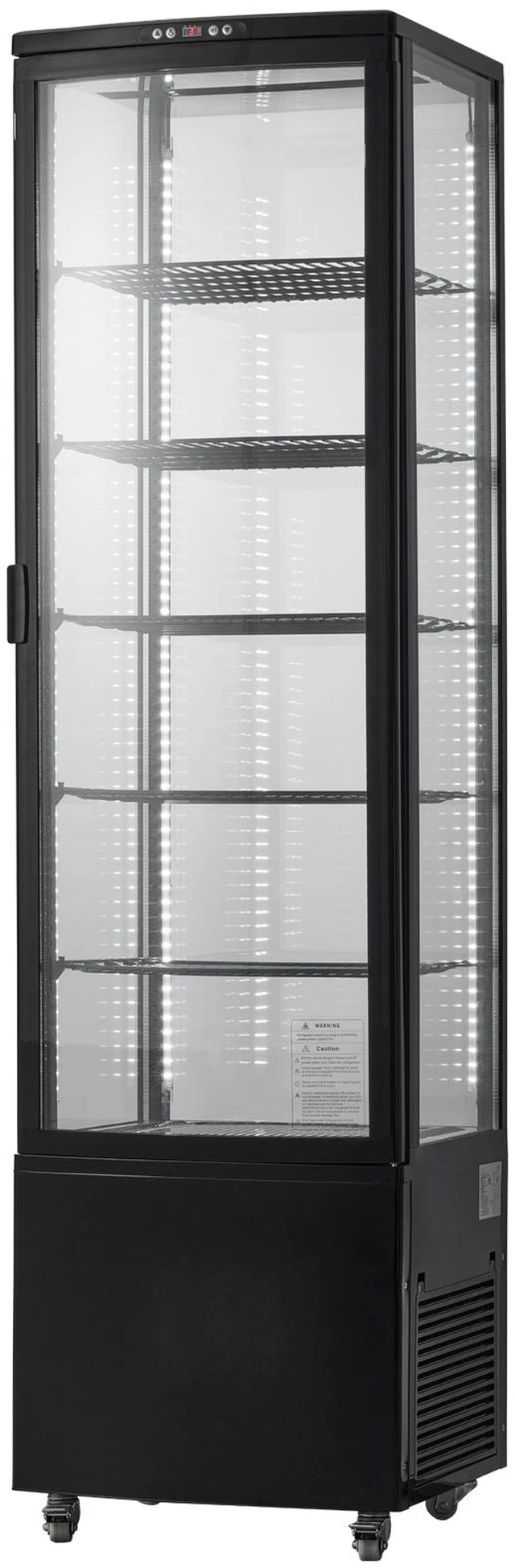 Alt view image 8 of 8 - Refrigerated Display Case, 9.8 Cu.Ft./278L Large Pastry Display Case, 5-Tier Commercial Display Refrigerator with LED Lighting, TURBO Cooling, Frost-Free Air-Cooling, for Bakery