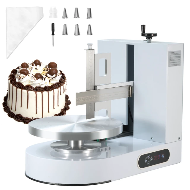 Alt view image 8 of 8 - VEVOR Cake Decorating Machine Cake Frosting Spreading for 6" to 14" Cake White