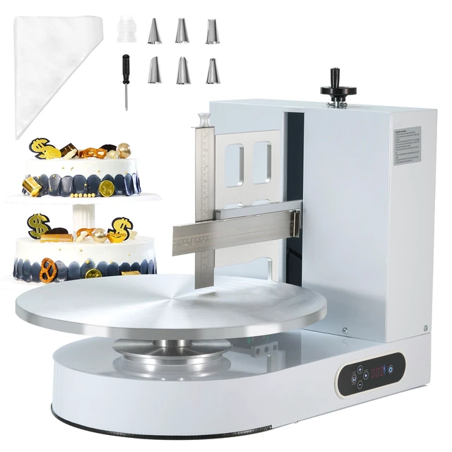 Alt view image 9 of 9 - VEVOR Cake Decorating Machine Cake Frosting Spreading for 4" to 16" Cake White
