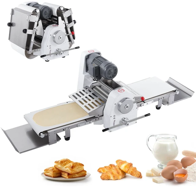 Alt view image 8 of 8 - Commercial Dough Sheeter Machine, 15.7-Inch Reversible Puff Pastry Sheeter and Fondant Roller, Electric Dough Roller 0-1.4" Adjustable Thickness, Folding Dough Sheeter for Bakeries, Pastries