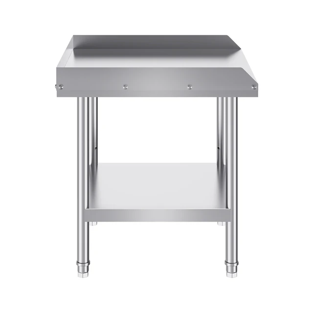 Alt view image 8 of 8 - VEVOR Stainless Steel Work Table, 24 x 24 x 26 Inch Commercial Food Prep Worktable, 3-Sided Backsplash Heavy Duty Prep Worktable, Metal Work Table with Adjustable Height for Restaurant Home Hotel