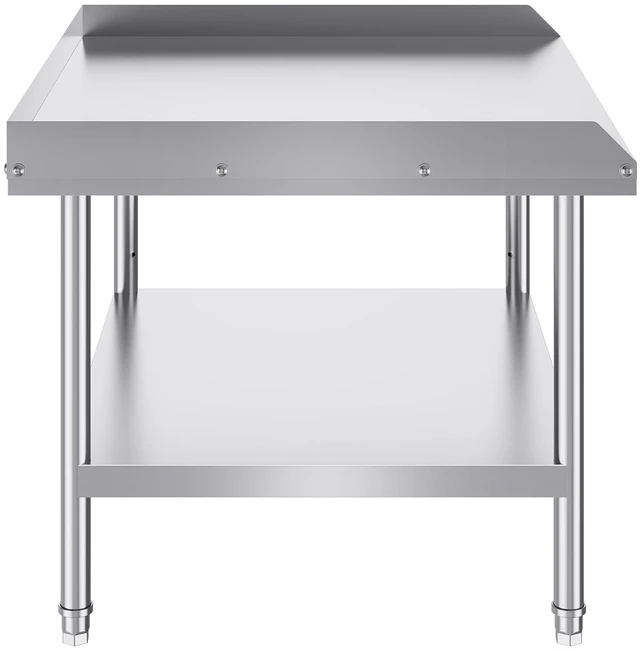 Alt view image 8 of 8 - VEVOR Stainless Steel Work Table, 30 x 36 x 26 Inch Commercial Food Prep Worktable, 3-Sided Backsplash Heavy Duty Prep Worktable, Metal Work Table with Adjustable Height for Restaurant Home Hotel