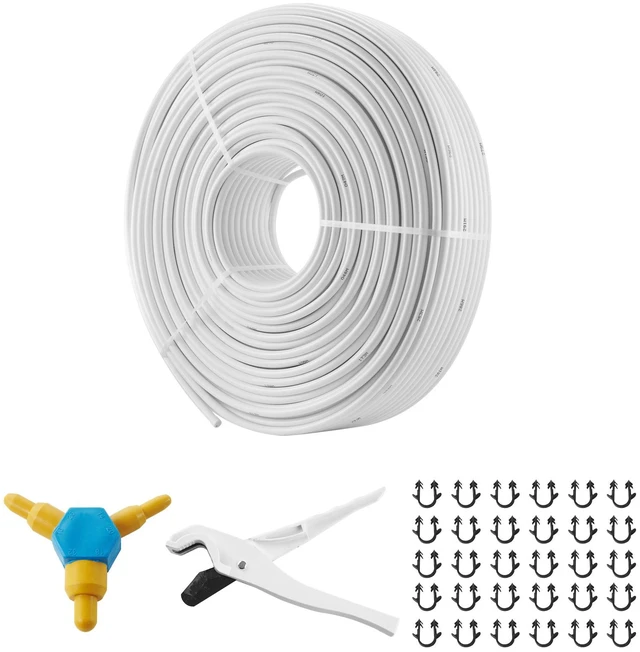Alt view image 6 of 6 - PEX-AL-PEX Tube, 984ft, 5/8'' Diameter Aluminum-Plastic Composite Pipe Oxygen Barrier Radiant Floor PEX Pipe, 0.08'' Thickness Radiant Heat Floor Plumbing Inner Aluminum Layer PEX Tubing Pipe