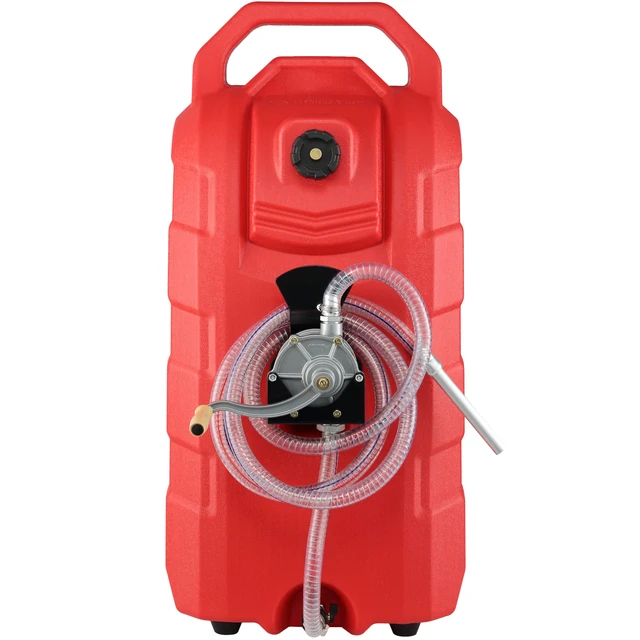 Alt view image 16 of 16 - 16 Gallon Fuel Caddy, 7.8 L/min, Portable Gas Storage Tank Container with Hand Pump Rubber Wheels, Fuel Transfer Storage Tank for Gasoline Diesel Machine Oil Car Mowers Tractor Boat Motorcycle