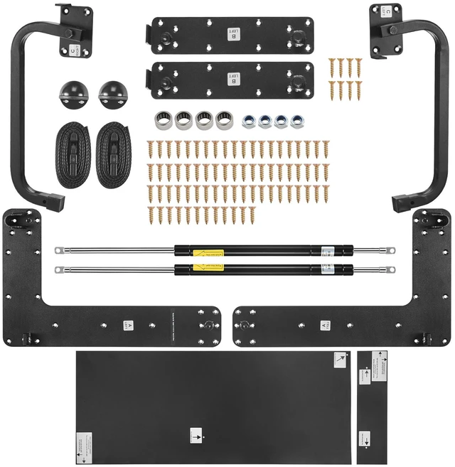 Alt view image 15 of 15 - Murphy Bed Kit, Full Size, Vertical Deluxe DIY Wall Bed Mechanical Hardware Kit, Pneumatic Lever Heavy Duty Bed Frame Support, Folding Cabinet Wall Bed Space Saving Design for Guestroom