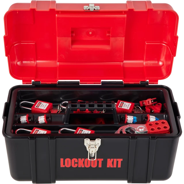 Alt view image 16 of 16 - 42 PCS Lockout Tagout Kits, Electrical Safety Loto Kit Includes Padlocks, 5 Kinds of Lockouts, Hasps, Tags & Ties, Box, Lockout Safety Tools for Electrical Risk Removal in Industrial, Machinery