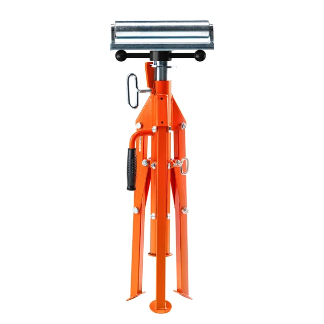 Alt view image 8 of 8 - Roller Stand, Heavy Duty 2500 LBS Load Capacity, 27.6"-52" Height Adjustable, 45# Steel Folding Roller Support Stand for Pipes, Wooden Boards