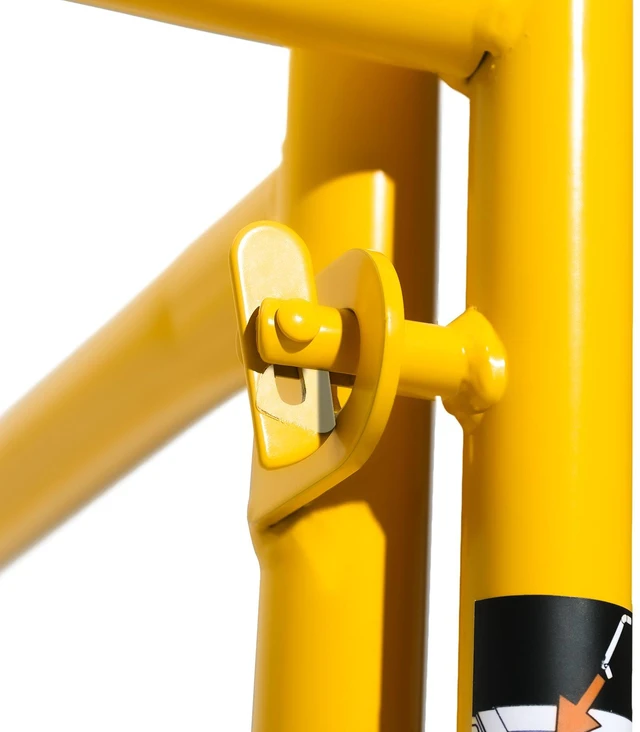 Alt view image 8 of 8 - 6 Foot Scaffolding Safety Guardrail, Rustproof Solid Carbon Steel Scaffold Guard Rail of 55.4 lbs Load Capacity, Baker Style Metal Guardrails Accessory System for Scaffolding Platform, Yellow