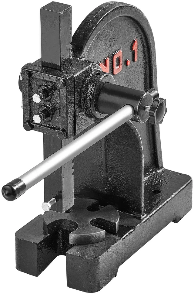 Alt view image 16 of 16 - Arbor Press, 1 Ton Manual Arbor Press, 5.9" Maximum Height, Cast Iron Heavy-duty Manual Desktop Arbor Press, Precision Hand Press for Stamping, Bending, Stretching, Forming