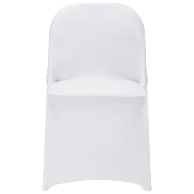 Alt view image 15 of 15 - Stretch Spandex Folding Chair Covers, Universal Fitted Chair Cover, Removable Washable Protective Slipcovers, for Wedding, Holiday, Banquet, Party, Celebration, Dining (30PCS White)