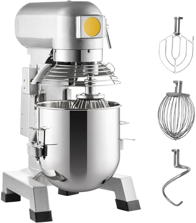 Alt view image 8 of 8 - VEVOR Commercial Food Mixer, 20Qt Commercial Mixer with Timing Function, 750W Stainless Steel Bowl Heavy Duty Electric Food Mixer Commercial with 3 Speeds Adjustable 108/199/382 RPM
