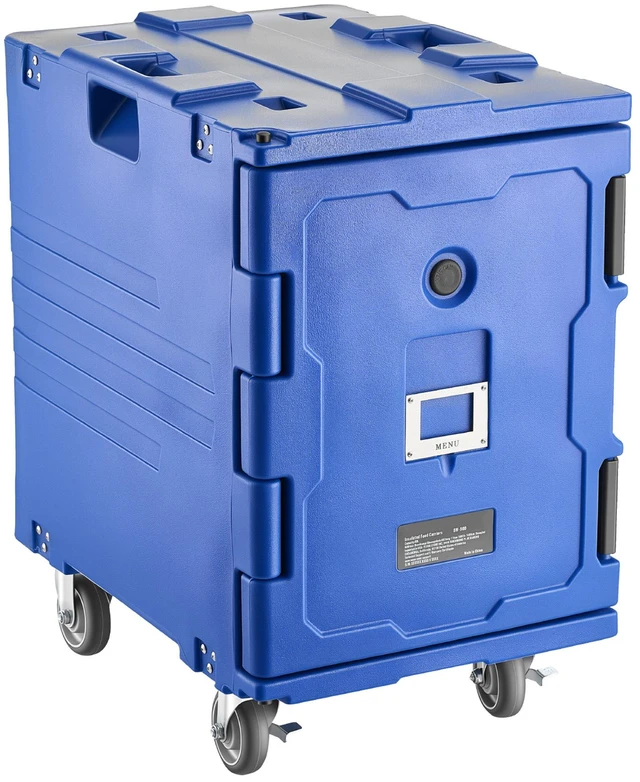 Alt view image 19 of 19 - Insulated Food Pan Carrier, 82 Qt Hot Box for Catering, LLDPE Food Box Carrier with One-Piece Buckle, Front Loading Food Warmer with Handles, End Loader with Wheels for Restaurant, Canteen, etc.