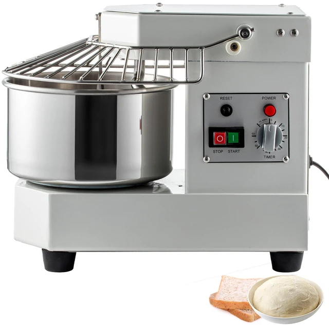 Alt view image 13 of 13 - Commercial Food Mixer, 7.3Qt Capacity, 450W Dual Rotating Dough Kneading Machine with Food-grade Stainless Steel Bowl, Security Shield & Timer Included, Baking Equipment for Restaurant Pizzeria