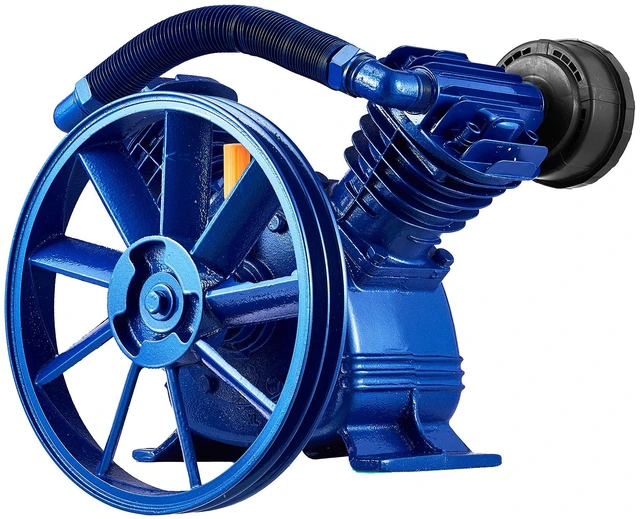 Alt view image 9 of 9 - Air Compressor Pump Head, 5.5HP 5.75CFM @ 90PSI, Twin Cylinder Oil Lubricated Air Compressor Piston Pump Head, Dual Stage V-Type Cast Iron Air Compressor Pump Replacement with Max. 185PSI Pressure